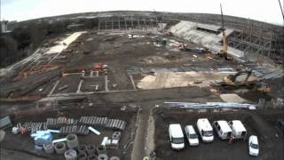 Rotherham United FC  New Stadium Construction Timelapse Aug 2011  Feb 2012 [upl. by Ariek]