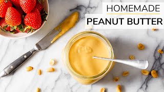 HOWTO MAKE PEANUT BUTTER  homemade peanut butter recipe [upl. by Arodal]