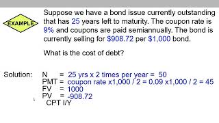 8 of 17 Ch14  Cost of debt explanation amp example [upl. by Wynne]