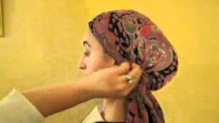 How to wear a TichelMitpachat  Jewish Hair covering  Jewish Modesty [upl. by Shirberg]