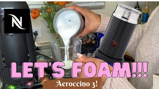 How To Foam Milk With Aeroccino 3 Make Coffee With Foam Tips amp Tricks  Easy Foamed Latte Recipe [upl. by Enoitna]