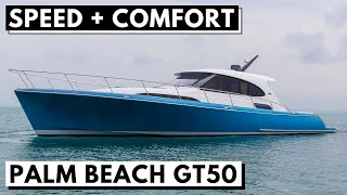 PALM BEACH GT50 EXPRESS YACHT TOUR  Downeast Performance Luxury Cruiser [upl. by Dub582]