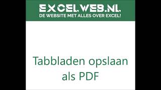 Tabbladen opslaan als PDF  Macro [upl. by Zebe484]