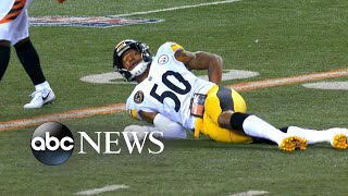 Steelers linebacker suffers major back injury [upl. by Ahmar]