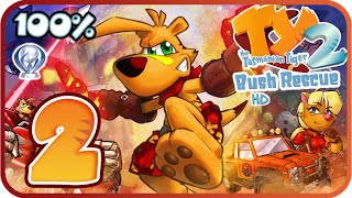 Ty the Tasmanian Tiger 2 Bush Rescue HD 100 Walkthrough Part 2 PS4 Burramudgee Town [upl. by Dora]