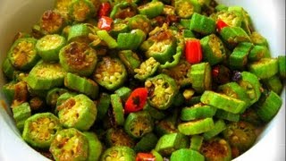 Vegetarian Curry Okra Recipe [upl. by Akitan]