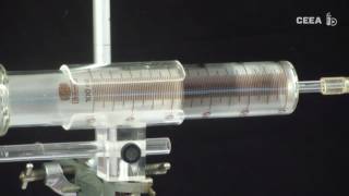 Oxygen in air gas syringes and copper method [upl. by Ordnasela]