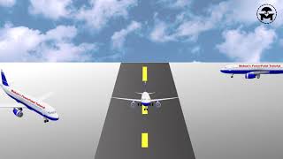 3D Flight Landing Animation in PowerPoint  PPT Tutorial  Free Template  Shorts Video [upl. by Tarrance]