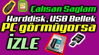 BILGISAYAR HARDDISKI GORMUYORSA IZLEYIN [upl. by Nahpos334]