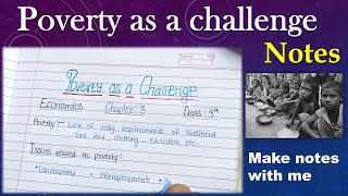 CBSE Class 9 Economics Chapter 3  Poverty As a Challenge  Handwritten notes  Our Study Committee [upl. by Yllatan587]