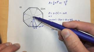 Unit 11 Review 22  Area of an Octagon [upl. by Martz335]