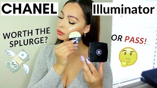 CHANEL POUDRE LUMIERE HIGHLIGHTING POWDER SWATCH amp REVIEW [upl. by Sicular838]