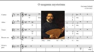 Giovanni Gabrieli  O Magnum Mysterium 1587 [upl. by Matilda]