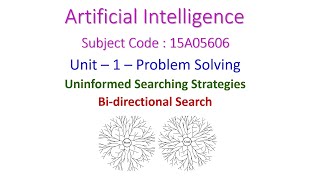 Bidirectional SearchArtificial IntelligenceUnit1Problem SolvingUninformed Searching [upl. by Pulcheria]