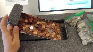 Depositing a ton of coins at a coinstar [upl. by Okimuk]