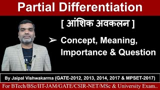 Partial Differentiation in Hindi [upl. by Aerb]