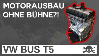 VW T5 25 TDI Motorausbau ohne Bühne [upl. by Toille234]