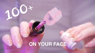 ASMR 100 TRIGGERS on YOUR FACE First Person  NonStop Tingles [upl. by Ahsienaj387]