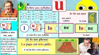 Apprentissage de la lecture Maternelle CP en Français  Alphabet  U u 5 [upl. by Filler]