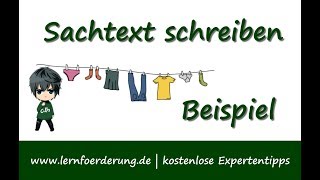 Sachtext schreiben  Beispiel mit Fehlersuche [upl. by Corin683]