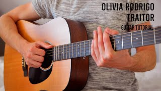 Olivia Rodrigo  traitor EASY Guitar Tutorial With Chords  Lyrics [upl. by Aynav]