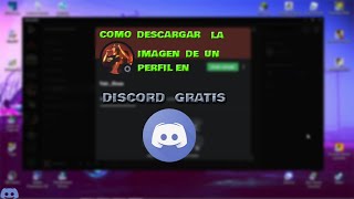 COMO DESCARGAR LA IMAGEN DE UN PERFIL EN DISCORD [upl. by Nylad]