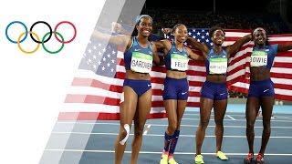 USA Womens 4x100m Relay wins gold [upl. by Missy]