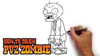 How to Draw a Zombie from Plants vs Zombies [upl. by Sylas894]