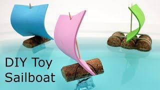 DIY Toy Sailboat  STEM Activity [upl. by Aisena]