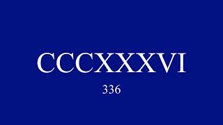 Roman Numerals from 1 to 1000 [upl. by Rats573]