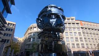 The Franz Kafka Head in Prague Czech Republic [upl. by Spiers935]