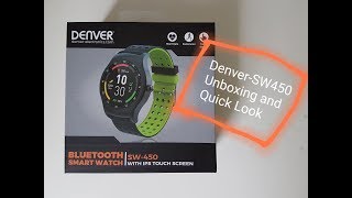 Sport Smartwatch Denver SW450 Unboxing and Quick Look [upl. by Sclar]