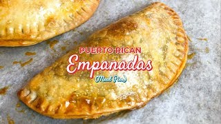 Puerto Rican Baked Empanadas Meat Pies  STEP by STEP Recipe [upl. by Ahsirk346]