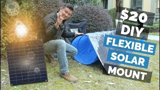 DIY Mount Flexible Solar Panels Stand Portable Cheap [upl. by Oicirtap426]