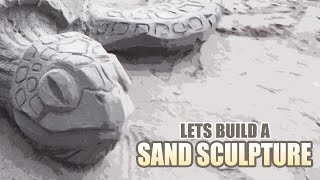 Lets build a SAND SCULPTURE Time lapse  speed sculpt [upl. by Ecnarwal]