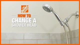 How to Change a Shower Head 🚿  The Home Depot [upl. by Enilorac]