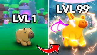 I Upgraded From NOOB to MAX LEVEL Capybara Evolution in Roblox [upl. by Kruger100]