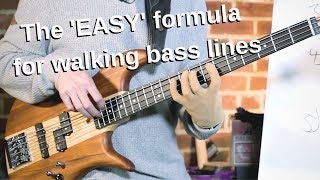 The SIMPLEST walking bass line formula  EXACTLY where to start [upl. by Yuk]