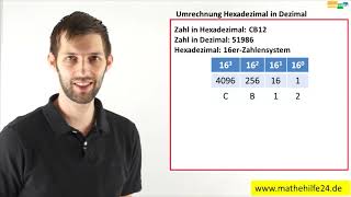 Umrechnung Hexadezimal in Dezimal umrechnen  Mathematik [upl. by Meade]