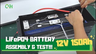 How to assemble 12V 150Ah LiFePO4 Batteries for Electric Boats [upl. by Neddra]