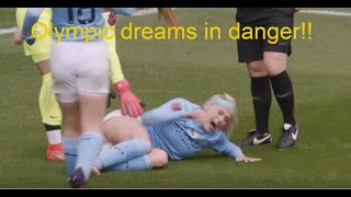 Chloe Kelly nasty knee injury  Manchester City Women [upl. by Mcwilliams455]