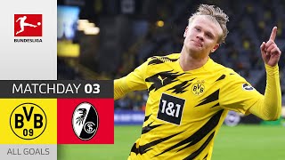 Haaland amp BVB on Fire Borussia Dortmund  SC Freiburg 40  All Goals  Matchday 3 – Bundesliga [upl. by Onateag136]