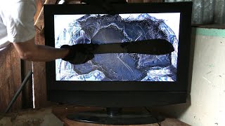 Smashing a Telefunken TEL6260 26quot LCD TV [upl. by Hairym]