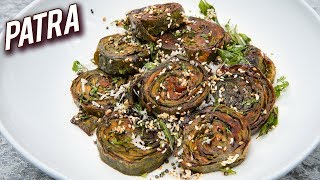 Homemade Gujarati Patra Recipe  How To Make Patra At Home  Traditional Gujarati Patra  Varun [upl. by Enirrok]