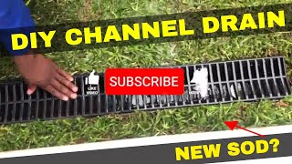 DIY DRAINAGE SYSTEM l How to Install  Waterform System  New Sod  Better Landscape Drainage [upl. by York]