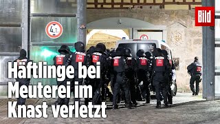 Gefängnismeuterei Polizei stürmt Knast in Thüringen  JVA Untermaßfeld [upl. by Zoilla]