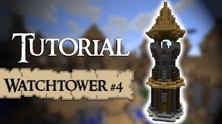 Minecraft Tutorial How to build a medieval watchtower Version 4 [upl. by Kirkwood699]