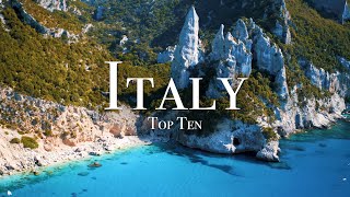 Top 10 Places To Visit In Italy  4K Travel Guide [upl. by Shandeigh]