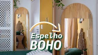 DIY  ESPELHO BOHO do meu QUARTO NOVO [upl. by Ynohtna]