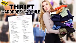 I Tried A THRIFTED Capsule Wardrobe  budget friendly [upl. by Ajnos]